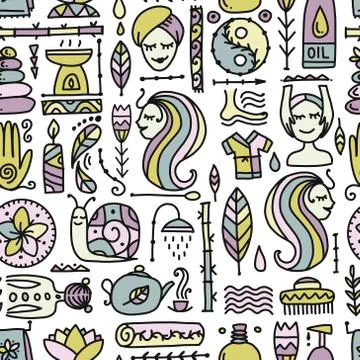 Spa salon background for your design Stock Illustration