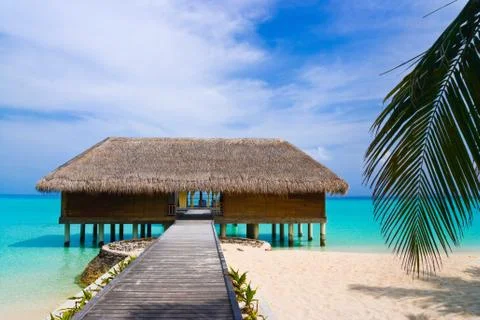 Spa salon on beach Foto stock