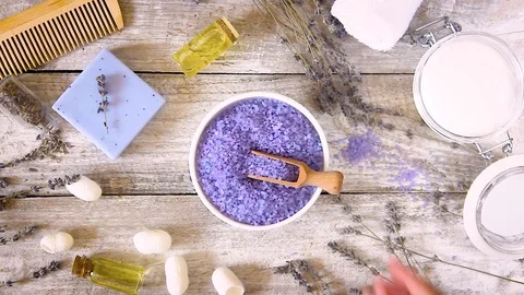 Spa sea salt. Stock Footage 87793824