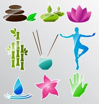 Spa set Stock Illustration