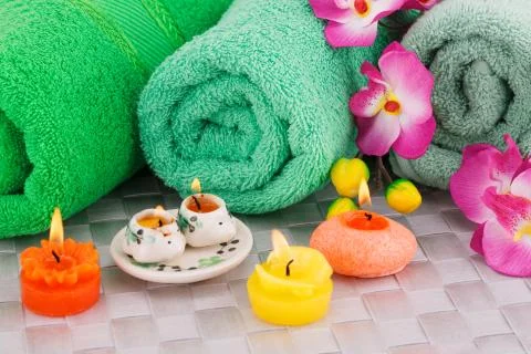 Spa set Foto stock