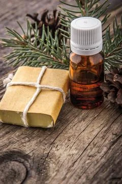 Spa set on the wooden table vertical Stock Photos