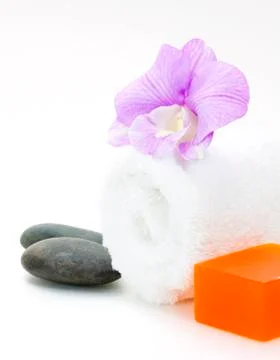 Spa setting over white Stock Photos