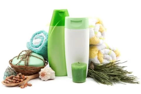 Spa Setting on white background. Stock Photos