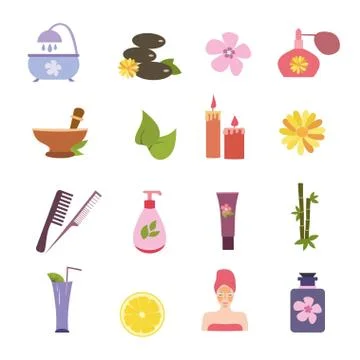 Spa sign collection Stock Illustration