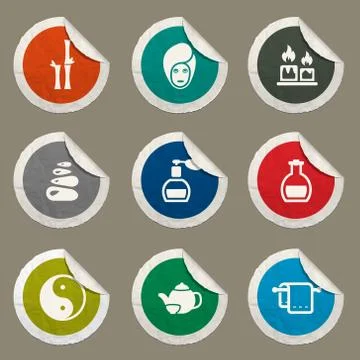 Spa simply icons Stock Illustration