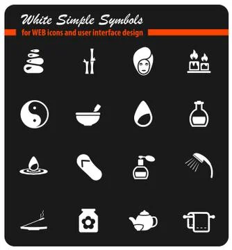 Spa simply icons Stock Illustration