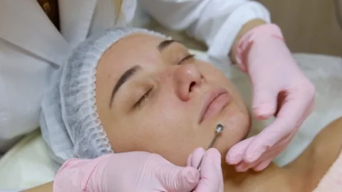 Spa skin cleaning procedure Stock Footage 107405633