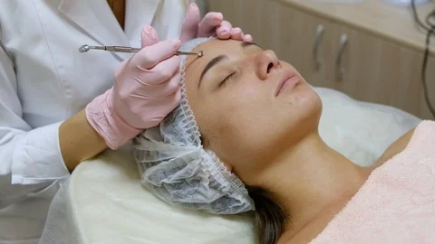 Spa skin cleaning procedure Stock Footage 107405634
