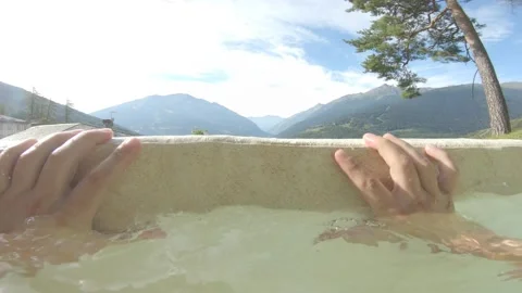 Spa small pool in the mountains 動画素材 150426302