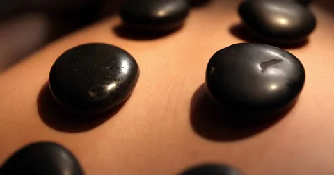 Spa Stones Close Up Pull Back Stock Footage 57752372