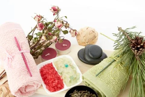 Spa stuff on white background Stock Photos