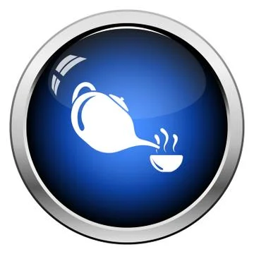 SPA Tea Pot With Cup Icon Stock Illustration