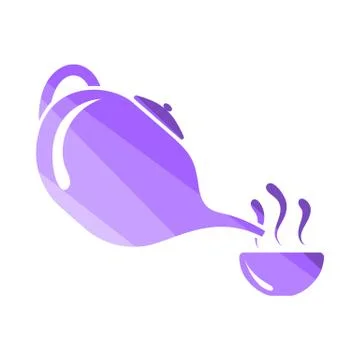 SPA Tea Pot With Cup Icon Stock Illustration