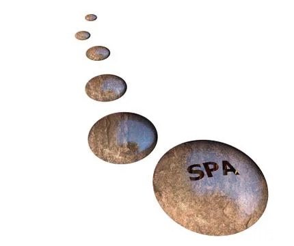 Spa text Stock Illustration