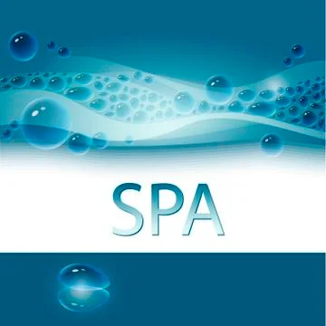 Spa theme vector illustration with blue drops Stock Illustration