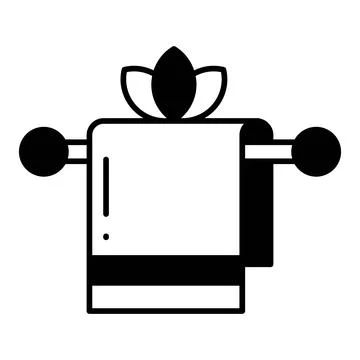 Spa Towel Dualtone Icon Stock Illustration