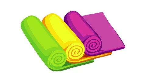 Spa towel roll stack icon animation Stock Footage 152554899