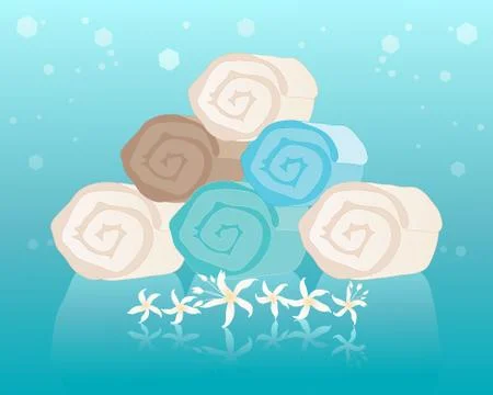 Spa towels Illustrazione stock