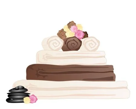 Spa towels Stock Illustration