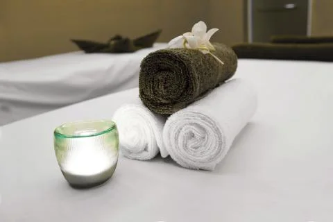 Spa towelss Stock Photos