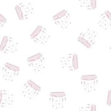 Spa treatment glyph seamless pattern Illustrazione stock