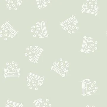 Spa treatment line seamless pattern Illustrazione stock