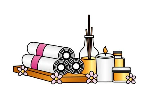 Spa treatment therapy Stockillustratie