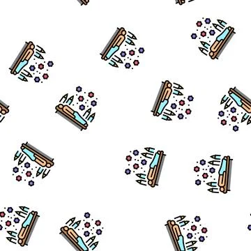 Spa treatment vector seamless pattern 스톡 일러스트