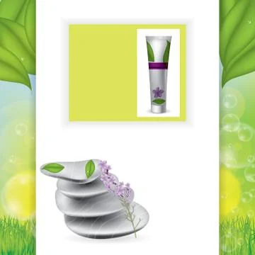 Spa treatment website template Stock-Illustration