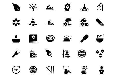 Spa Vector Icons Stock Illustration