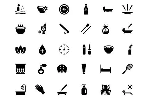 Spa Vector Icons Pack Stock Illustration