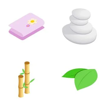 Spa wellness items creating relaxing atmosphere Illustrazione stock
