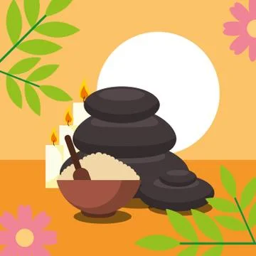 Spa wellness related Stock Illustration