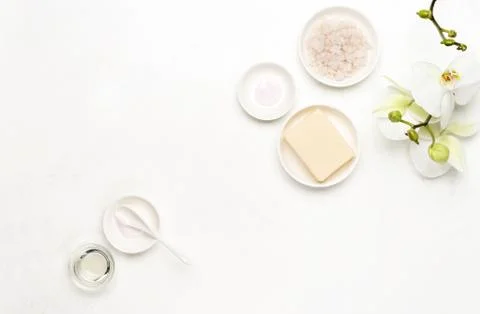 Spa white background with blank space for a text Stock Photos