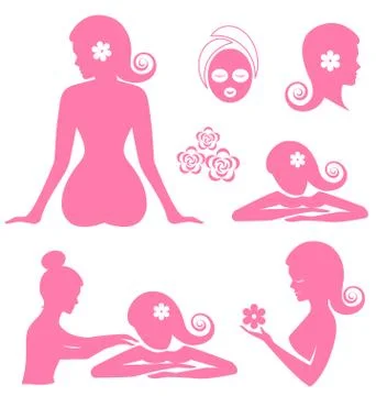 Spa woman  vector Stock Illustration