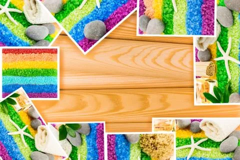 Spa wooden frame Stock Photos