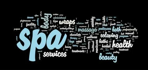 Spa word cloud vector illustration Stock Illustration