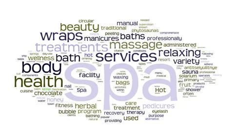 Spa word cloud vector illustration Spa word cloud vector illustration on w... 写真素材