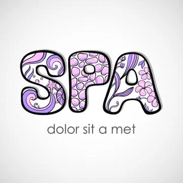 SPA Word on White Background Stock Illustration