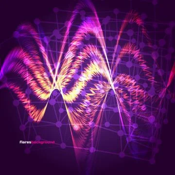 Space Abstract dark background with light, stars, and flares with space for t Stock Illustration