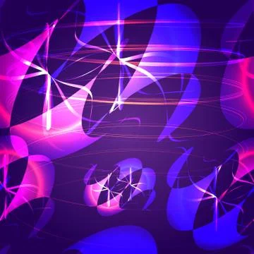 Space Abstract dark seamless pattern with light, stars, and flar Stock Illustration