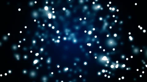 Space abstract design of twinkling dots on blue background. Mockup. Stock Footage 171883535