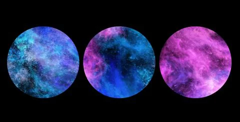 Space Abstract Galaxy Banners set. Vector design. 库存插图