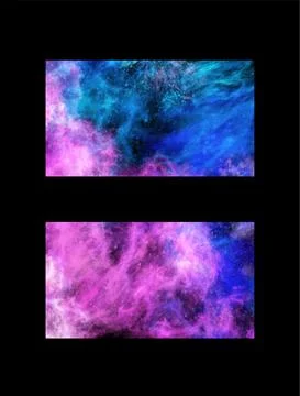 Space Abstract Galaxy Banners set. Vector design. 库存插图