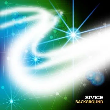 Space Abstract red background with glowing white rays and stars Illustrazione stock