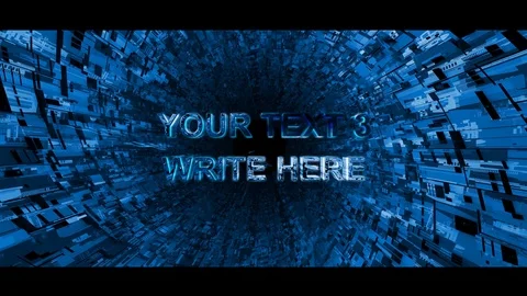 Space action titles opener Stock After Effects
