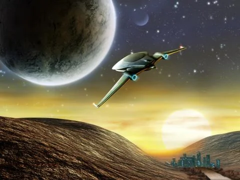 Space adventure Stock Illustration