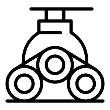 Space ai robot icon outline vector. Android mascot Stock Illustration