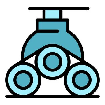 Space ai robot icon vector flat Illustrazione stock